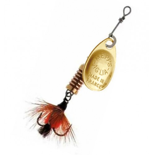 Sukriukė Mepps Aglia Mouche size 00/1.5g Gold/Red Fly