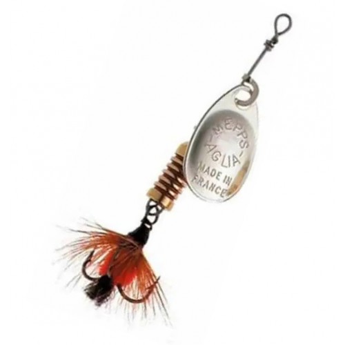 Sukriukė Mepps Aglia Mouche size 00/1.5g Silver/Red Fly
