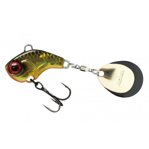 TAIL SPINNER JACKALL DERACOUP 1/4oz-7g LIT HL Gold and Black