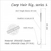 Kabliukai su pavadėliais Orange carp Hair Rigs RC0106