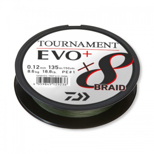 Pintas valas Daiwa Tournament X8 Braid EVO+ D.Green 135m