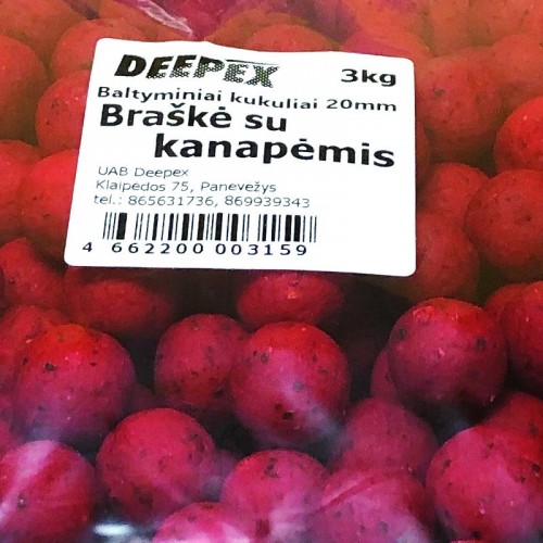 Deepex Boiliai Braškė su kanapėmis 20mm 3kg