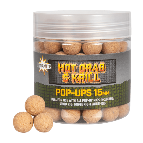 Dynamite Baits Pop-Ups Food Bait Hot Crab and Krill 15mm